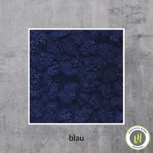 Moosbild eckig Islandmoos in der Farbe blau