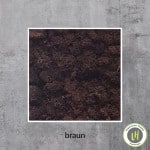 Moosbild eckig Islandmoos - Braun